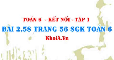 Bài 2.58 trang 56 SGK Toán 6 tập 1 Kết nối tri thức